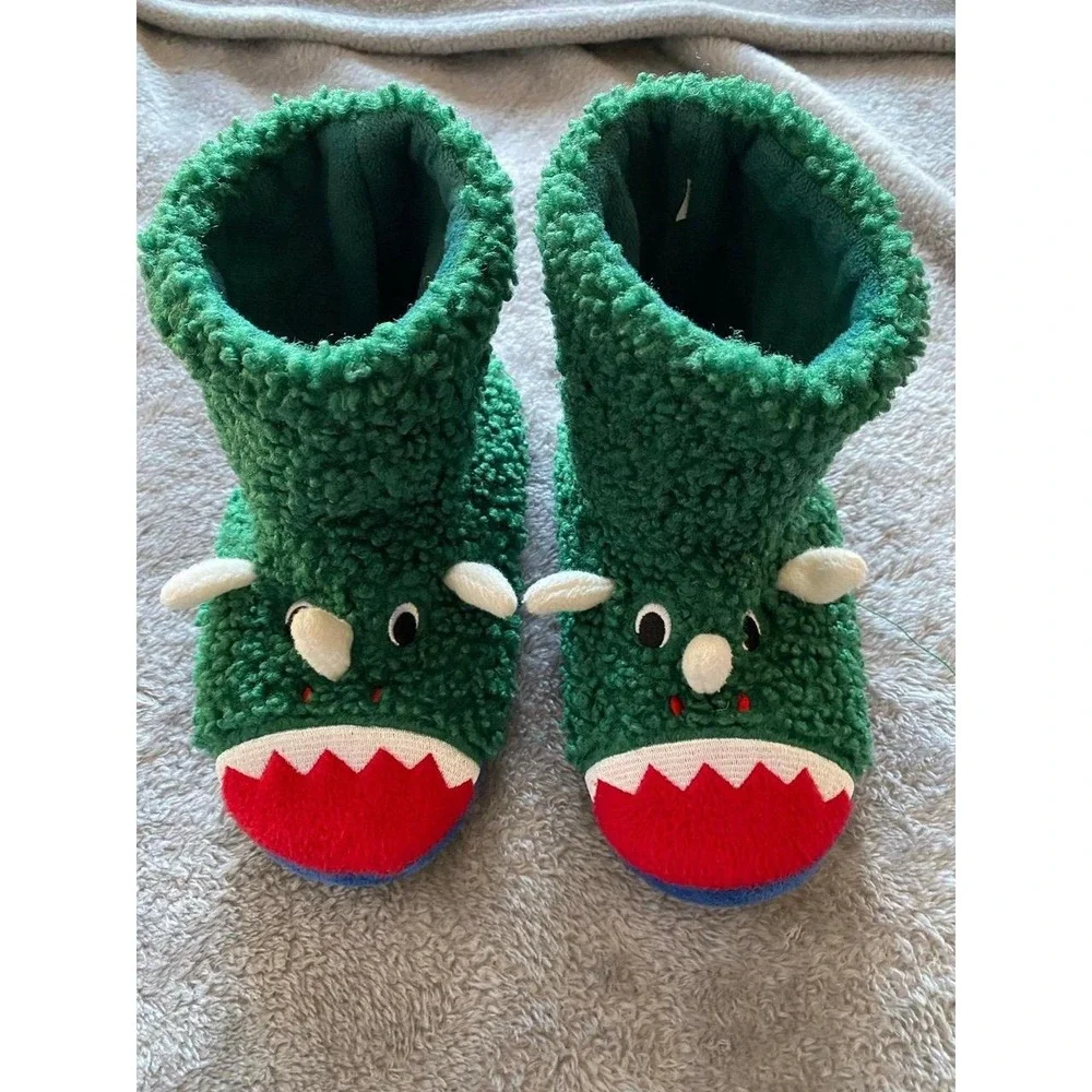 Totes Faux Wooly Fur Slippers Kids Shoe 13-1